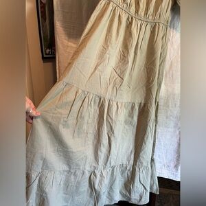 Sim &Sam Green 3/4 Puff Sleeve Sundress